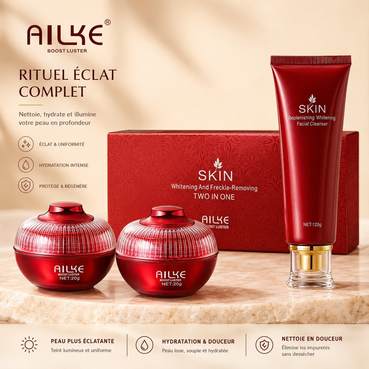 Soin Éclat Visage – Nettoyant Anti-Taches à l'Acide Hyaluronique